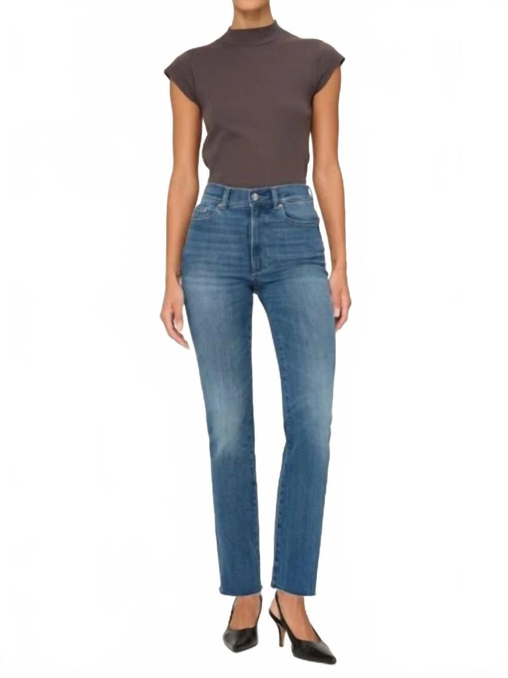 NEW DL1961 - WOMEN'S halle straight high rise instasculpt jeans in palm springs